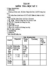 Sinh học 9 - Tiết 35 Kiểm tra học kỳ I